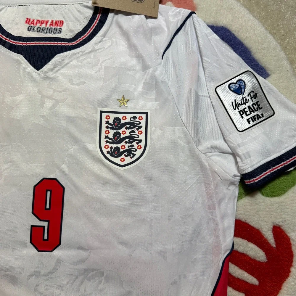 Nike England Harry Kane #9 Home Jersey White XL 2026 World Cup Patch